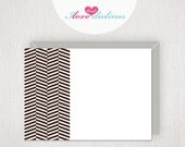 ON SALE - Chevron Note Card - Set of 10