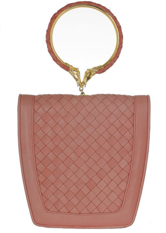 BOTTEGA VENETA Pink bag with horse head handle