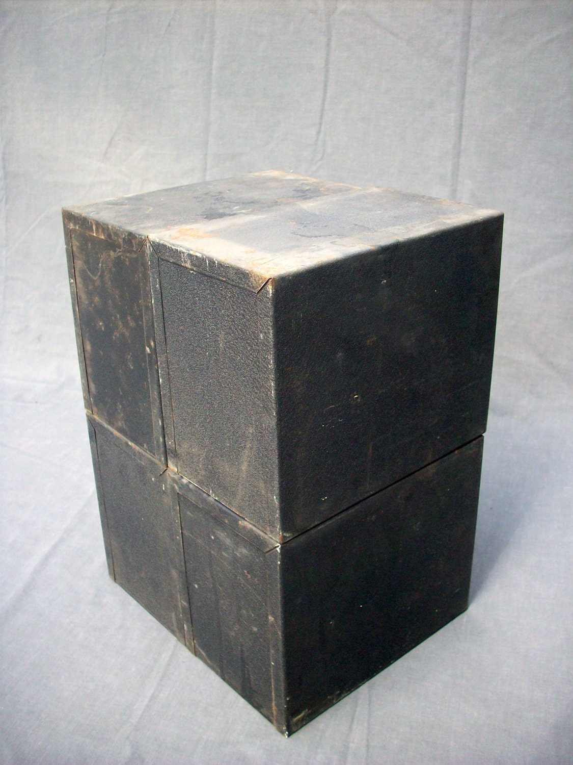 RESERVED for JYA 1124  Vintage Pharmacy Rx File Boxes / E.N. Rowell Co. Inc. Batavia New York /Set of 4