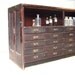 Temporary RESERVE for Sarah / Large Vintage Wood Cabinet with 20 Drawers and Shelf / Drygoods Counter / Drugstore Counter / Apothecary