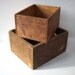 S A L E 2 Wood Boxes / Homemade Handmade / Workshop / Vintage