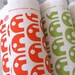Hand-printed Fabric - Elephants in Red - Screenprinted on organic cotton & hemp fabric (fat quarter)