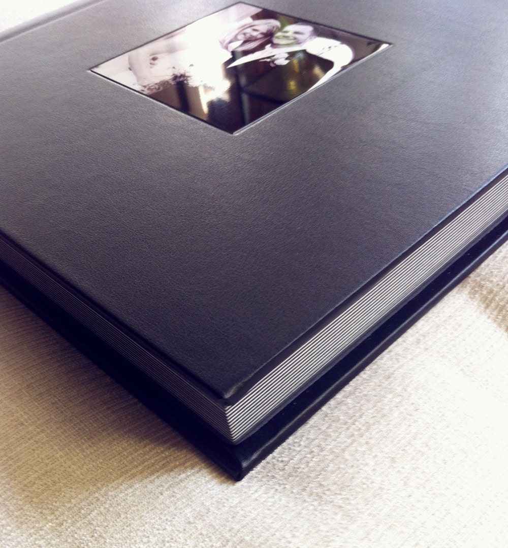 Flush Mount Wedding Album with Center Metal Cameo - 12x12