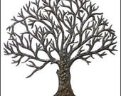 Haitian Tree Metal Art Wall Hanging - Recycled Steel Drum Wall Decor - 5014