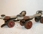 Metal Roller Skates with Red Wheels that attached to your Ked's