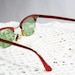 Red Frame Green Lens Cat Eye Sunglasses........I.2