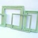 Minty Green Frame Quartet - upcycled shabby cottage chic - 4 mint painted frames - Paris Apartment - beach cabin pistachio