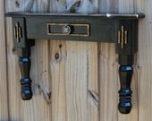 Wall Art, Display Table Style Shelf, Black With Gold Details,  MADE TO ORDER