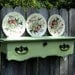 Plate Display, Wall Art UpCycled Furniture, Reclaimed Antique Secretary