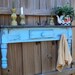 Farmhouse Style Headboard, Window Cornice, Towel Bar Or Coat Rack, Country Sky Blue MADE TO ORDER