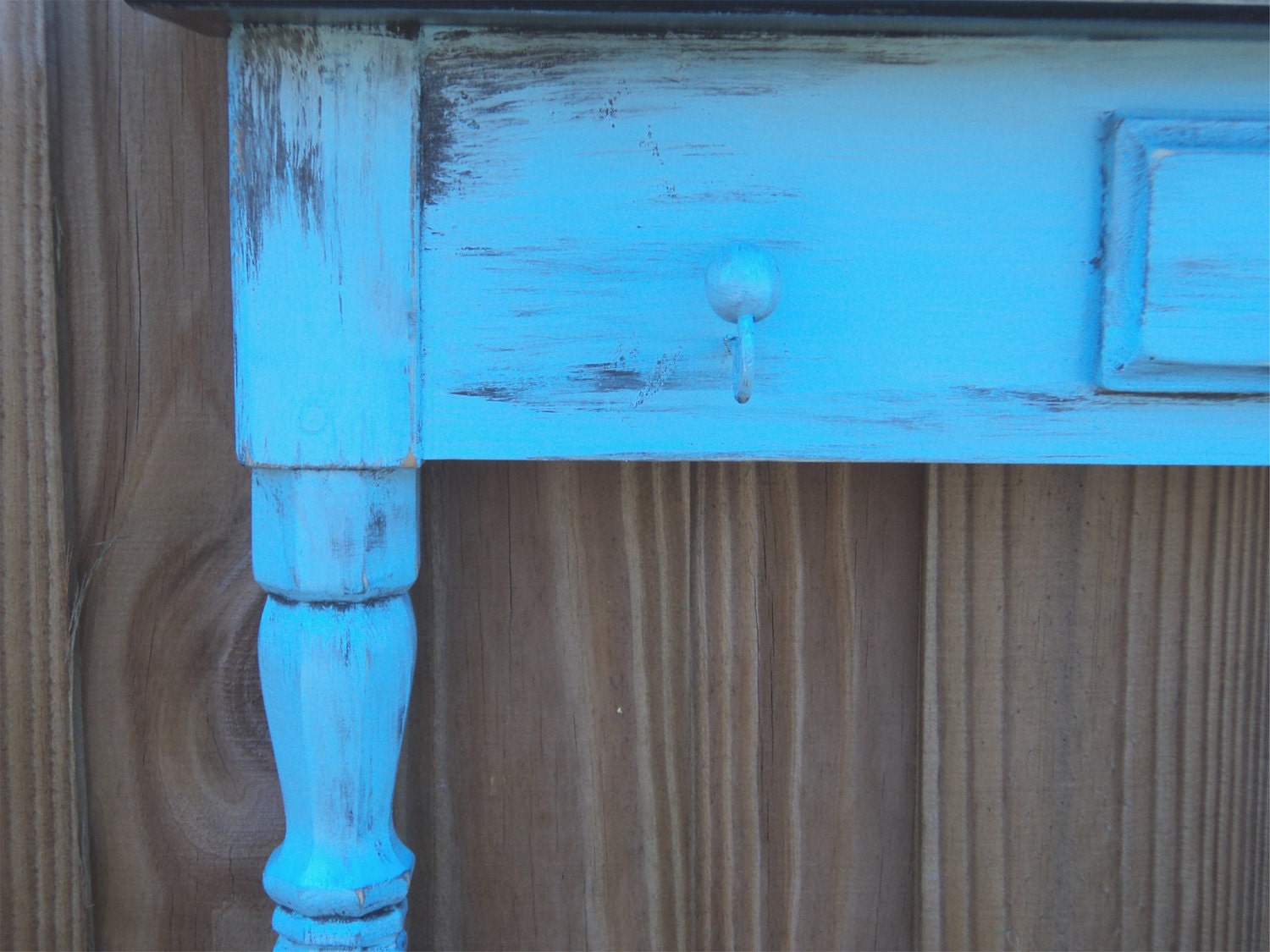 Farmhouse Style Headboard, Window Cornice, Towel Bar Or Coat Rack, Country Sky Blue MADE TO ORDER