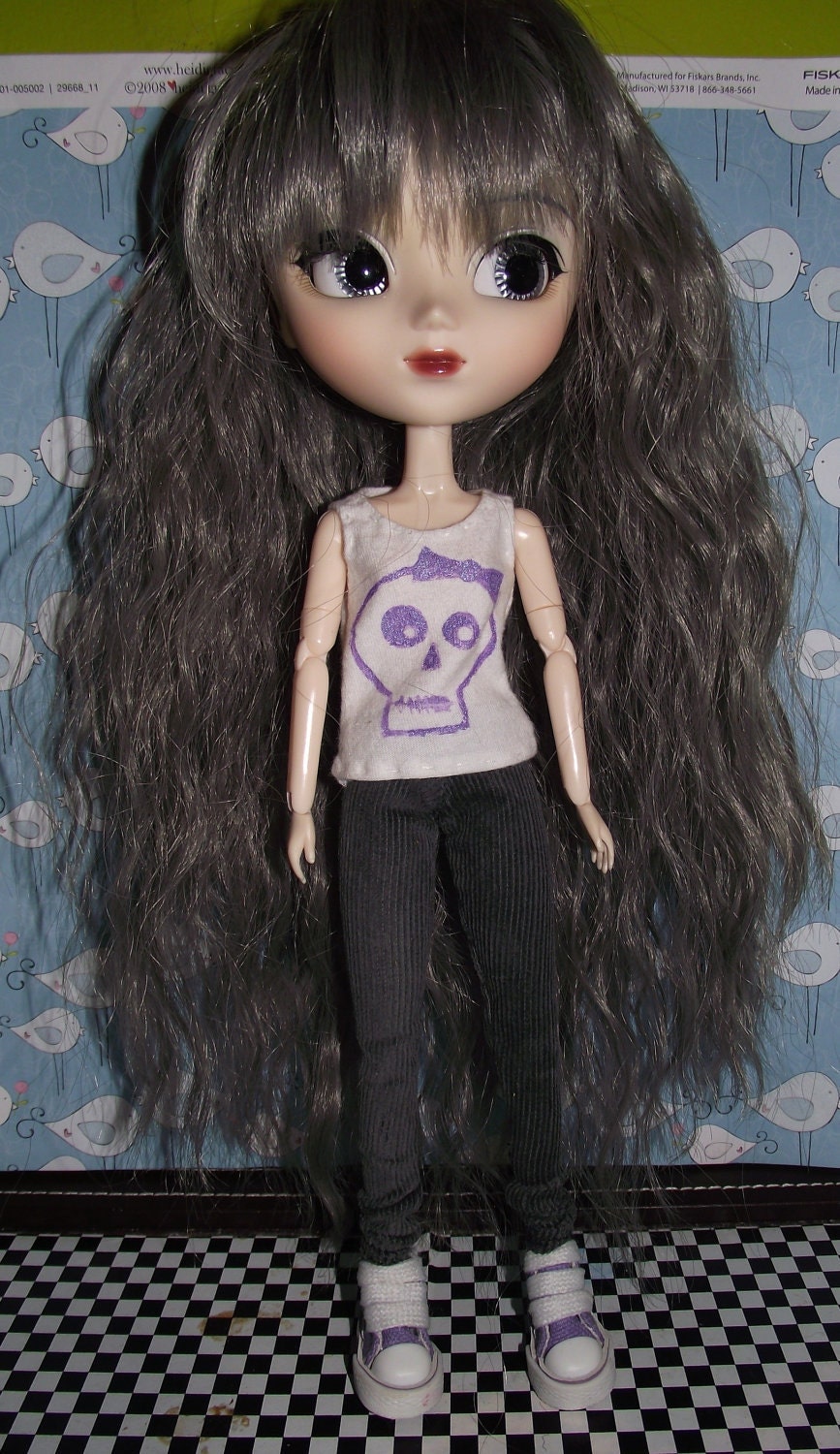 A nice pair of grey corduroy skinny pants for pullip