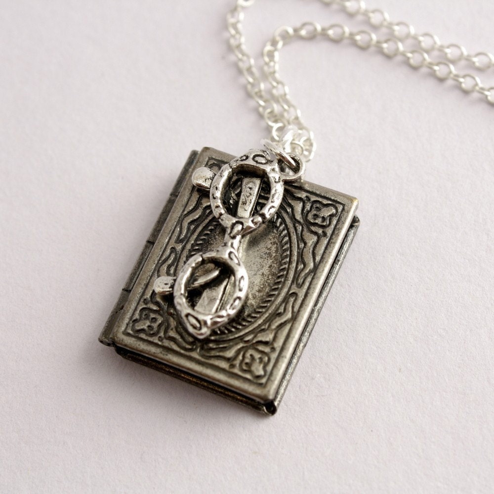 Book Worm - A Book Locket Necklace