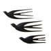 3 Vintage African Ebony Carved Swallow Wall Hangings