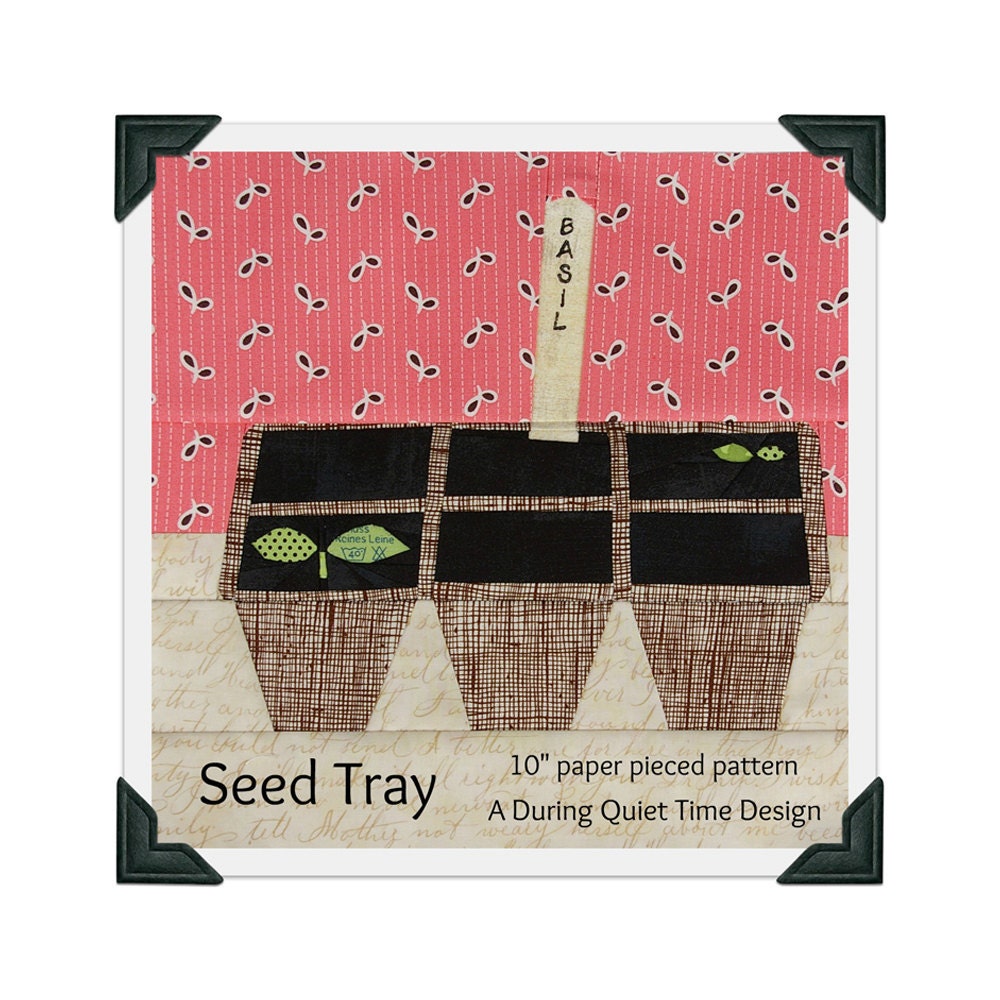 Seed Tray Paper Pieced Pattern