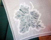 on sale vintage exquisite FRENCH Italian  high quality PRATESI napkin hand towel Belgium lace new old stock luxury