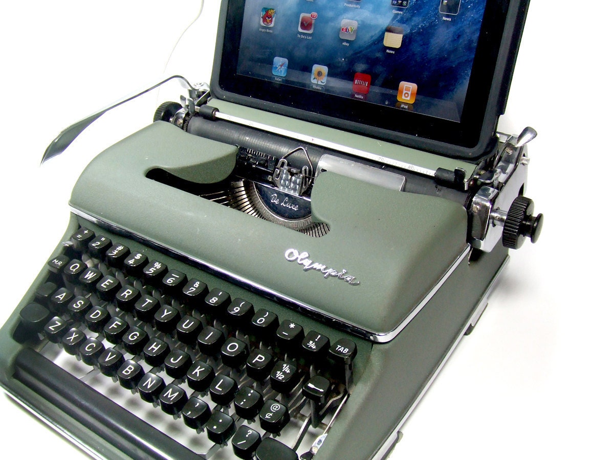 USB Typewriter Computer Keyboard -- Olympia Deluxe c. 1940