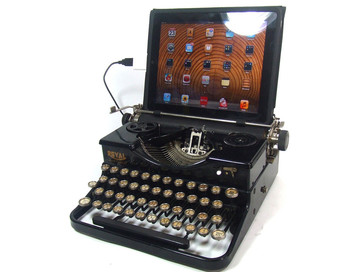 USB Typewriter -- Works like a USB keyboard -- Royal Portable c. 1930s