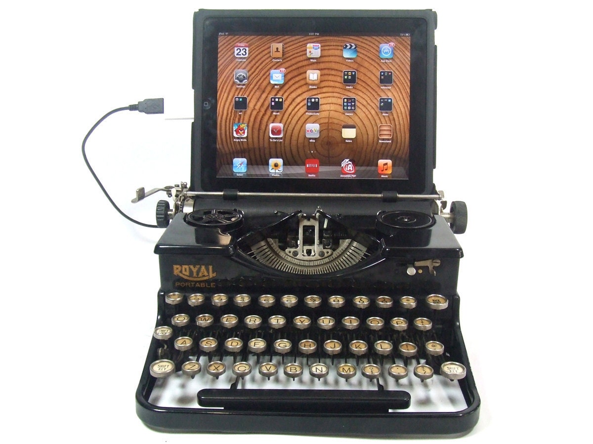 USB Typewriter -- Works like a USB keyboard -- Royal Portable c. 1930s