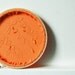 Dolce Fare Niente. Hand Embroidery in 5 inch Hoop. Orange Creamsicle Colored. Miniature Fiber Art Sign. By merriweathercouncil on Etsy