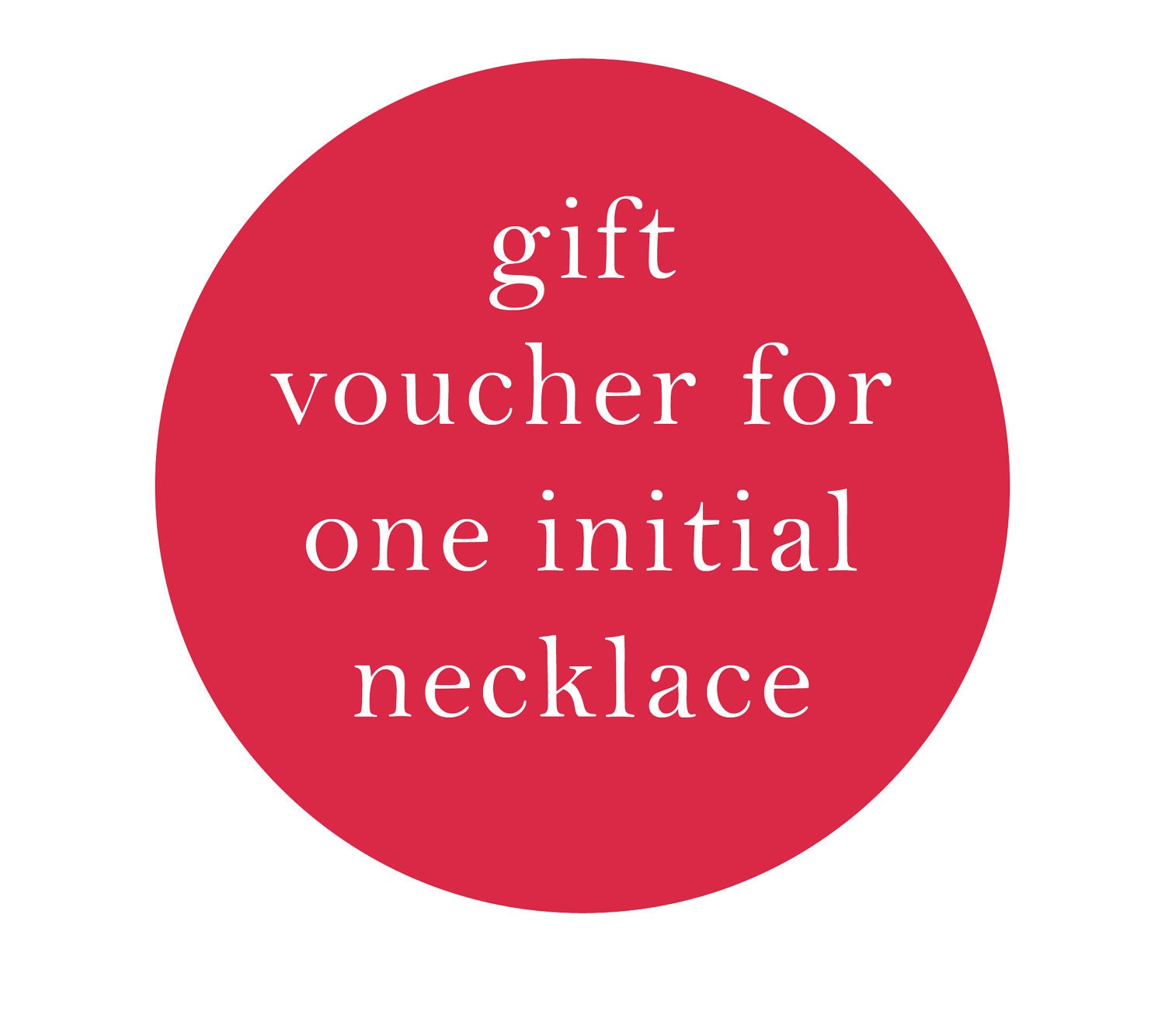 Gift Voucher for an Embroidered Initial Necklace