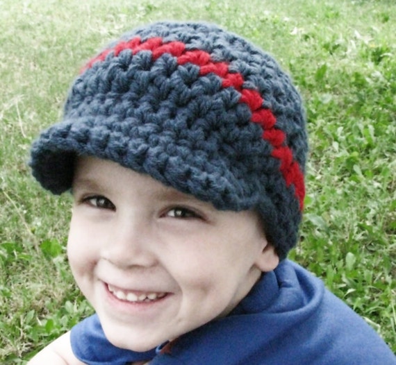 brim  with Newsboy Hat to a  Winter Crochet Accessories, crochet a  Boy with Cap Beanie how Visor beanie hat