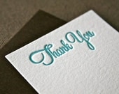 Thank You Letterpress Enclosure Card