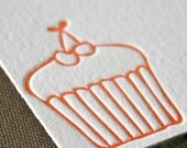 Cupcake Letterpress Enclosure Card