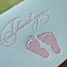 Baby Girl Thank You Letterpress Card
