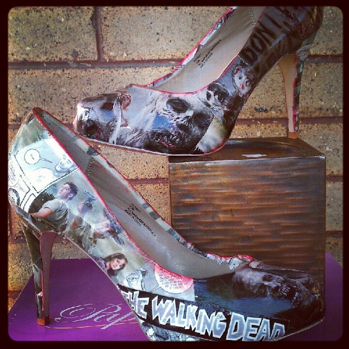 Walking Dead Shoes (prints- not vintage)