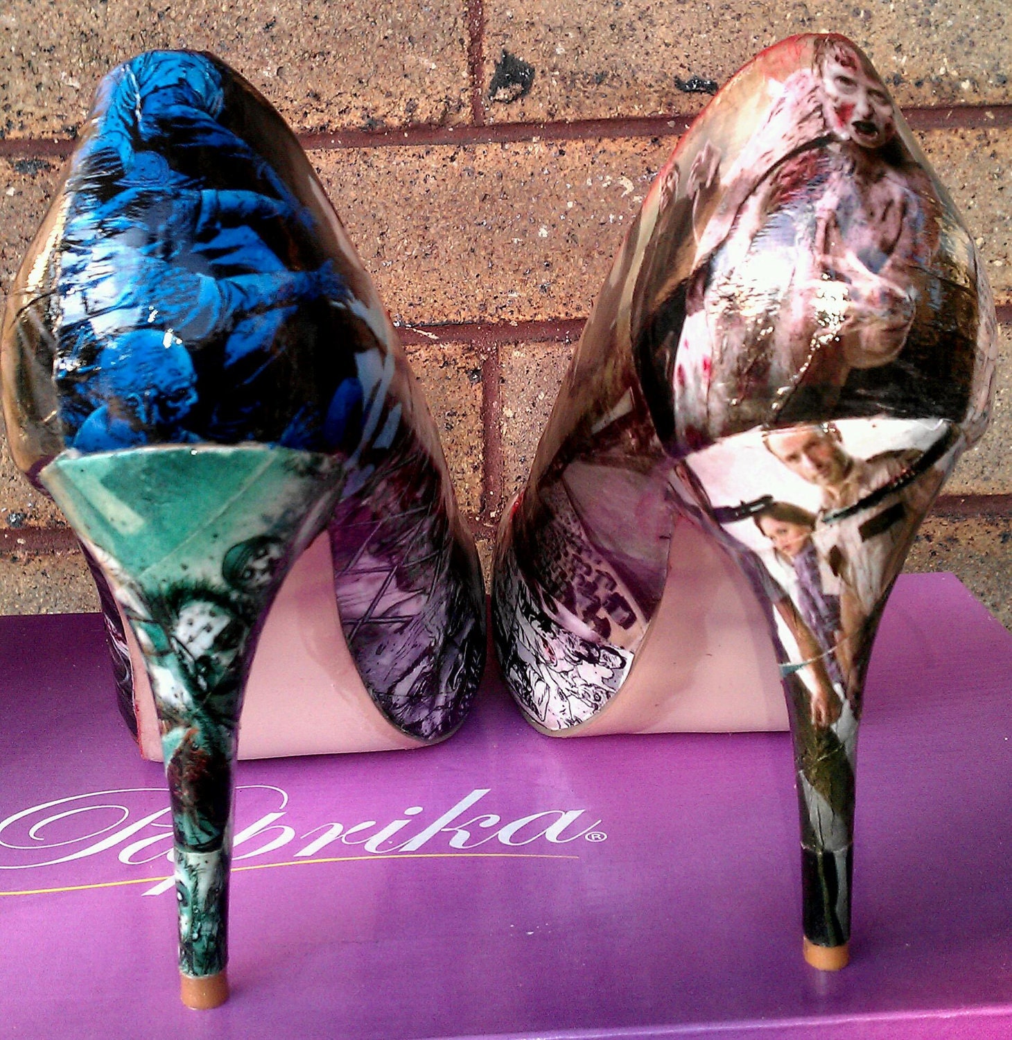 Walking Dead Shoes (prints- not vintage)