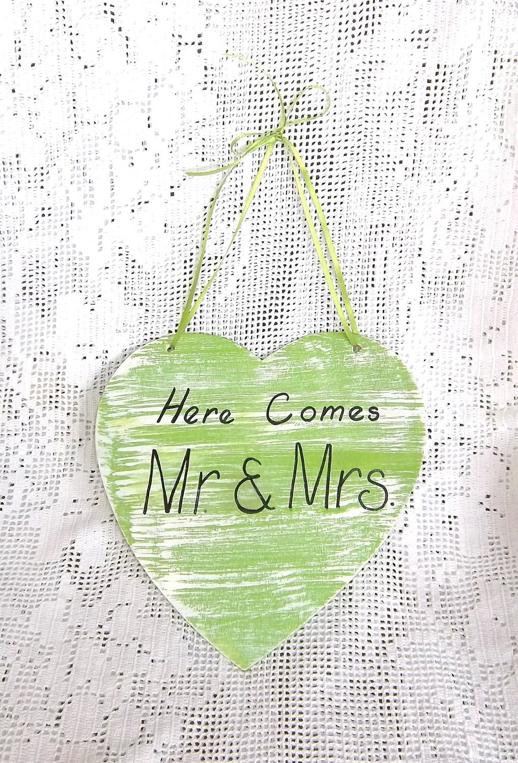 Here Comes The Rings or Here Comes the Bride Flower Girl/Ring bearer Photo Prop in Rustic, Woodland, Shabby Chic or Vintage