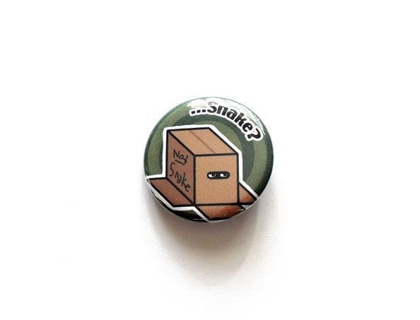 Snake Metal Gear Solid/Super Smash Brothers Pinback Button/Magnet