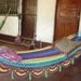Hammocks, Beautiful Turquoise Double Hammock hand-woven Natural Cotton Special Fringe