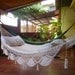 Beige Single Hammock hand-woven Natural Cotton Special Fringe