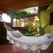 Beige Single Hammock hand-woven Natural Cotton Special Fringe