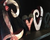 Valentine's Day Shabby Chic LOVE Letter Set