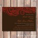 Chocolate Mehndi Printable Bridal Shower Invitation