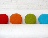 Round Pillow Crochet- green