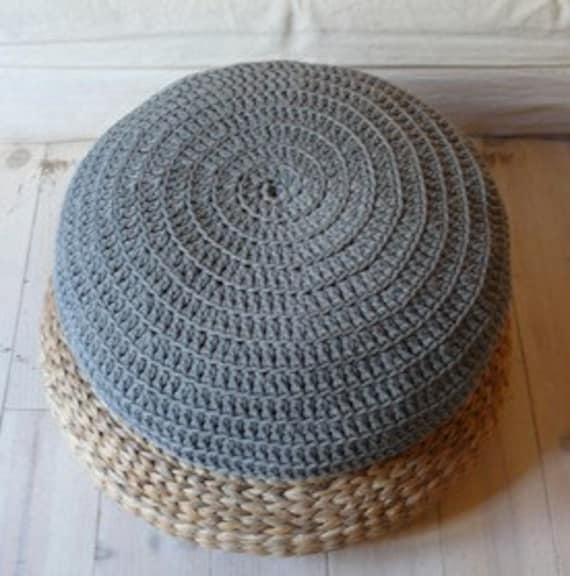 Floor Cushion Crochet- gray