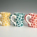 Orange Polka Dots Mug - There are Dots on My Mug - Hand Painted