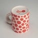 Orange Polka Dots Mug - There are Dots on My Mug - Hand Painted