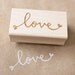 love wooden rubber stamp - valentines day