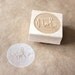 custom / personalized geometric wooden rubber stamp
