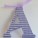 Nursery Wall Letters Wood Wall Letters Kids Room Decor Hanging Letters Fuchsia, Lime Green and Purple