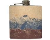 Mountain Landscape Whiskey Flask Traveler Camping Hiking Gift Stainless Steel 6 oz Liquor Hip Flask LC-1041 - LiquidCourage