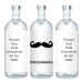 25 Custom Absolut Vodka Mini Bottle Labels Wedding Favors Thank You Mustache Bachelor Party Best Man Usher Groom Groomsmen Gifts