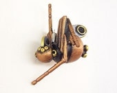 Melanie the Robot Spider Wood Pendant Ornament Science Fiction Dangle