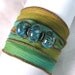 Silk Ribbon Bracelet - Hand Painted Jewelry Bracelet - Wrist wrap - Tropical Island - Quintessence