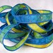 Hand Dyed Silk Ribbons Jewelry - Ribbon bracelet pendant Wrist wrap - Quintessence - Sun Valley Sparkle
